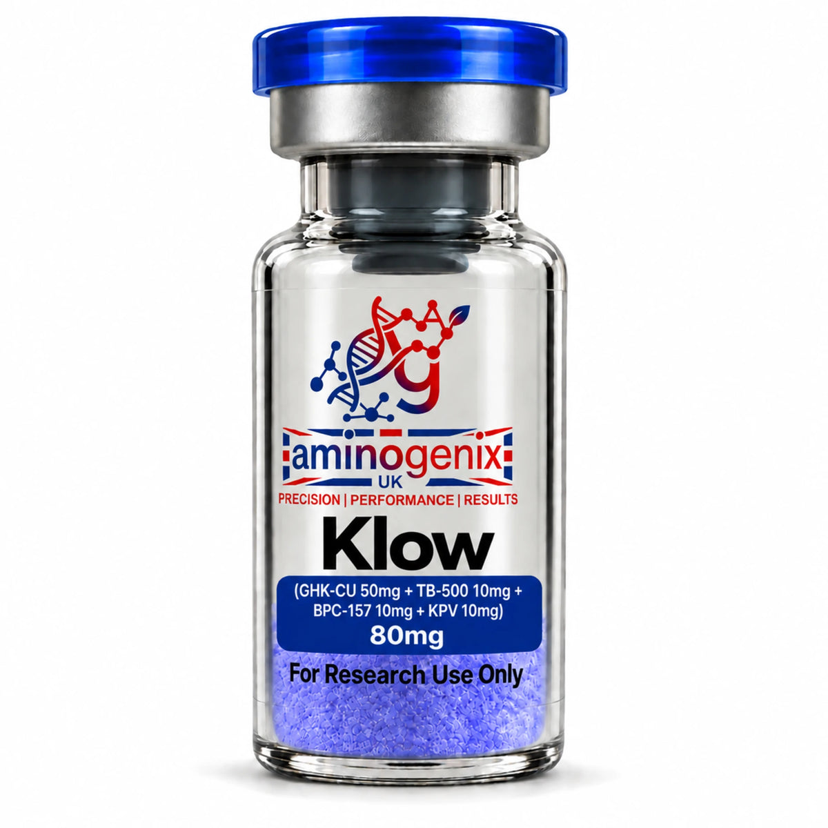 Klow (TB500 10mg + BPC-157 10mg + GHK-CU 50mg + KPV 10mg) 80mg